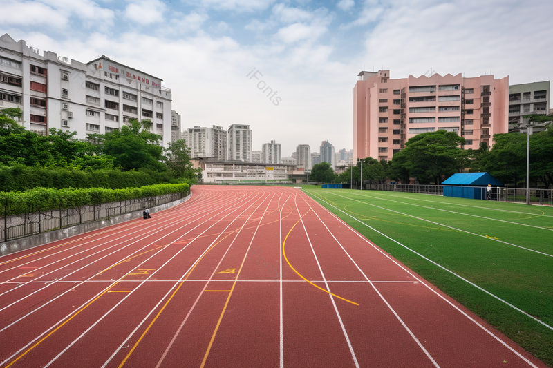 大学中的操场跑到,高清,摄影图,摄影图片,图片大全,摄影图免费下载